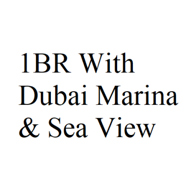 1BR With Dubai Marina & Sea View