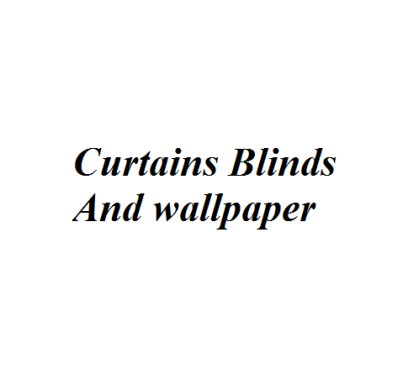 Curtains blinds and wallpaper
