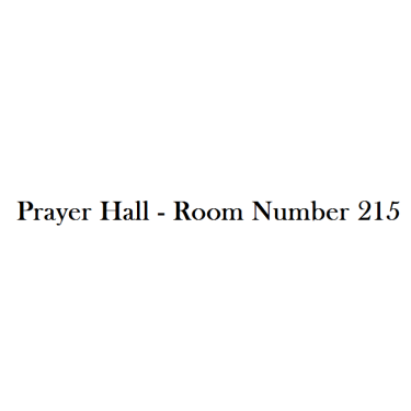 Prayer Hall - Room Number 215
