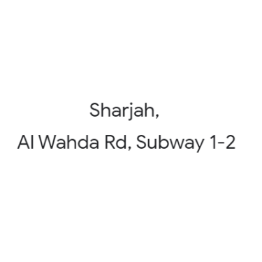 Sharjah, Al Wahda Rd, Subway 1-2