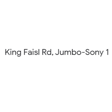 King Faisal Rd, Jumbo-Sony 1 - Sharjah