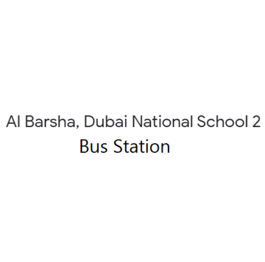 Al Barsha, Dubai National School 2 - Bus station