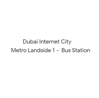 Dubai Internet City Metro Landside 1 - Bus Station