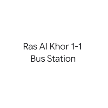 Ras Al Khor 1 - Bus Station