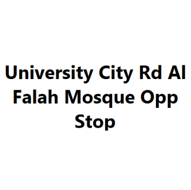 University City Rd Al Falah Mosque Opp Stop