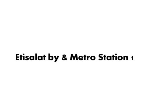 Etisalat by & Metro Station 1