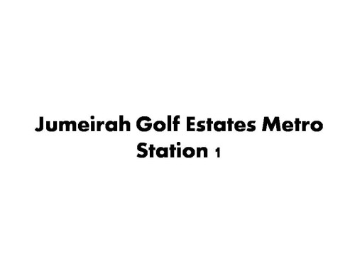 Jumeirah Golf Estates Metro Station 1