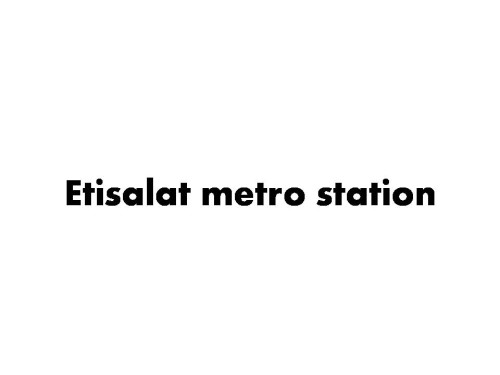 Etisalat Metro Station