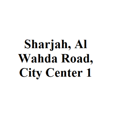 Sharjah, Al Wahda Road, City Center 1