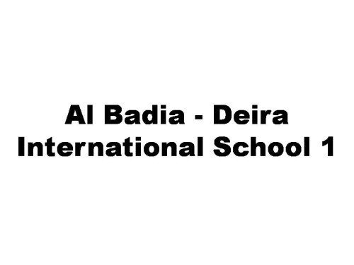 Al Badia - Deira International School 1 Bus Stop