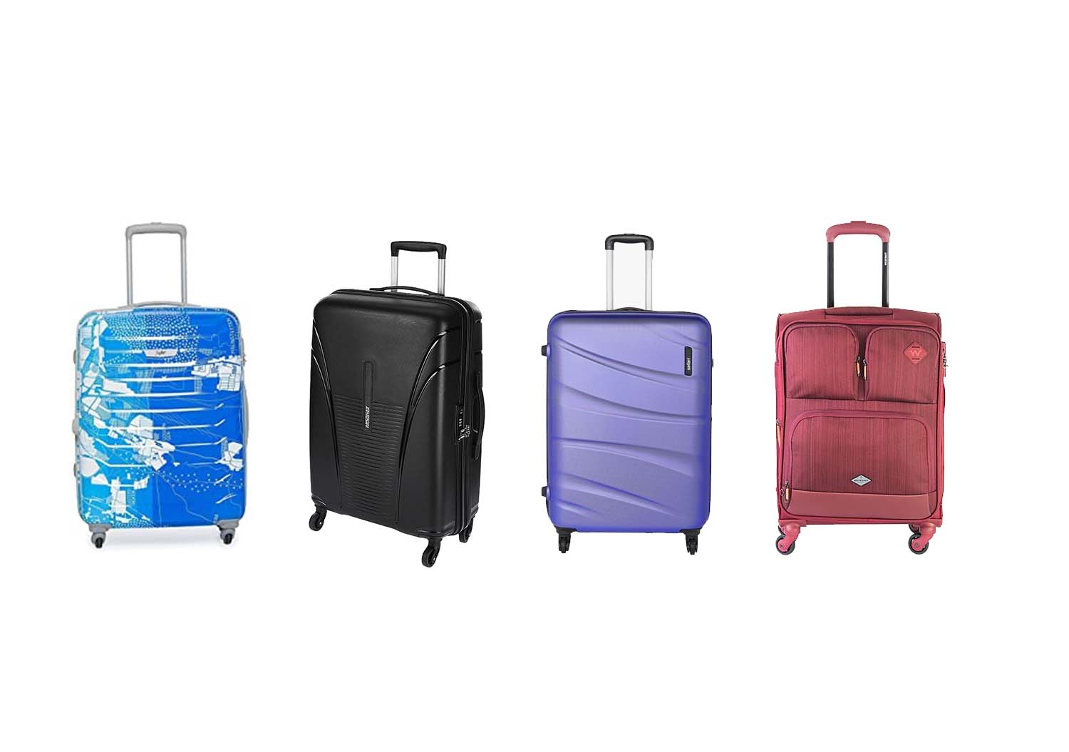 Premium Photo | Travel expenses. mini plastic travel suitcase with  calculator on classic blue background.