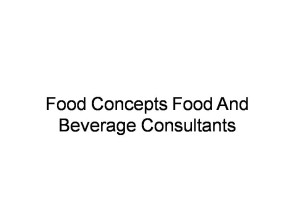 Food Concepts Food and Beverage Consultants